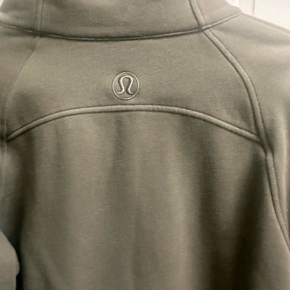 Scuba oversized funnel-neck half zip up in army green size XS/S - Picture 5 of 5